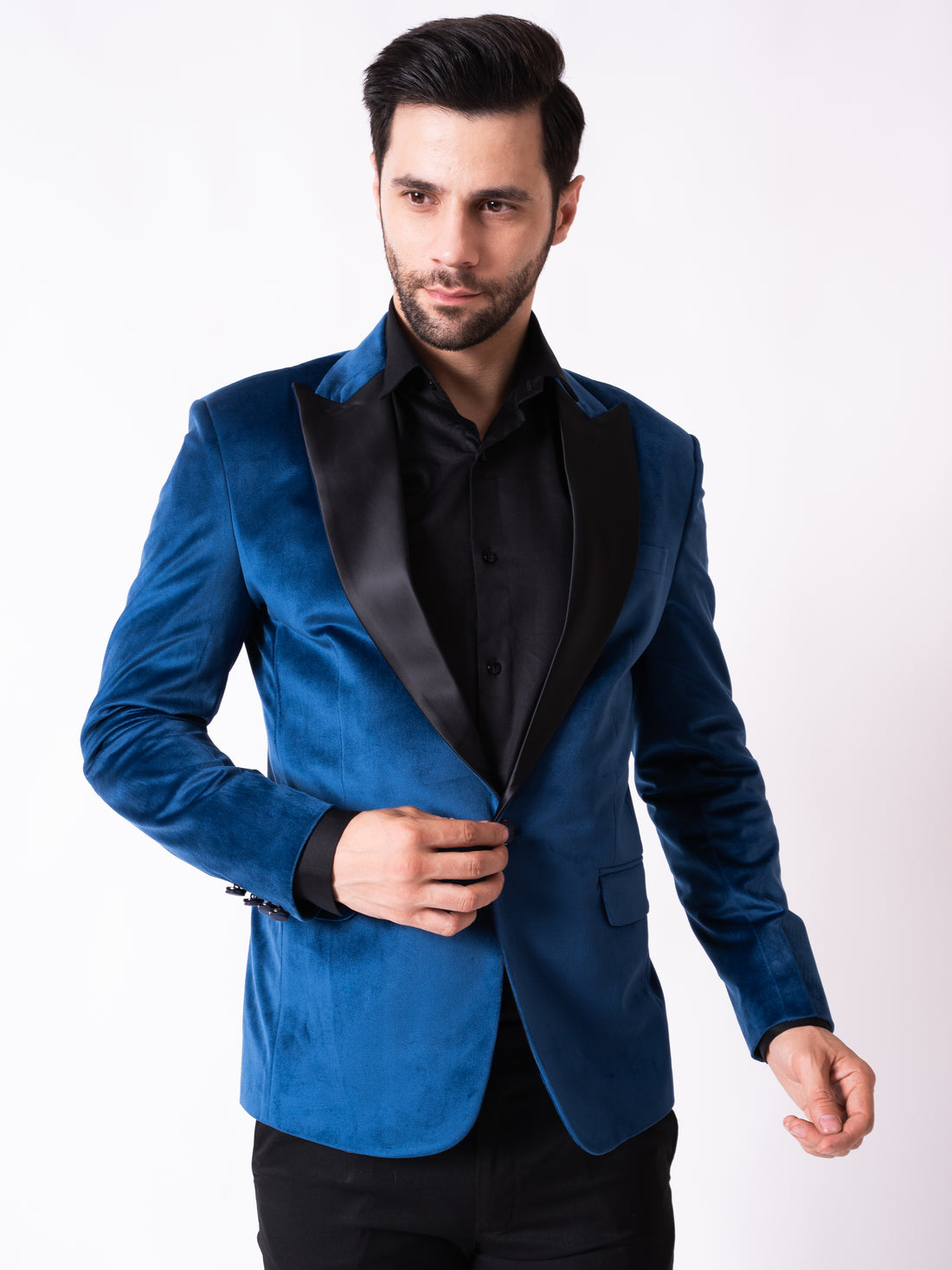 MEN'S TUXEDO BLAZER ( BLUE )
