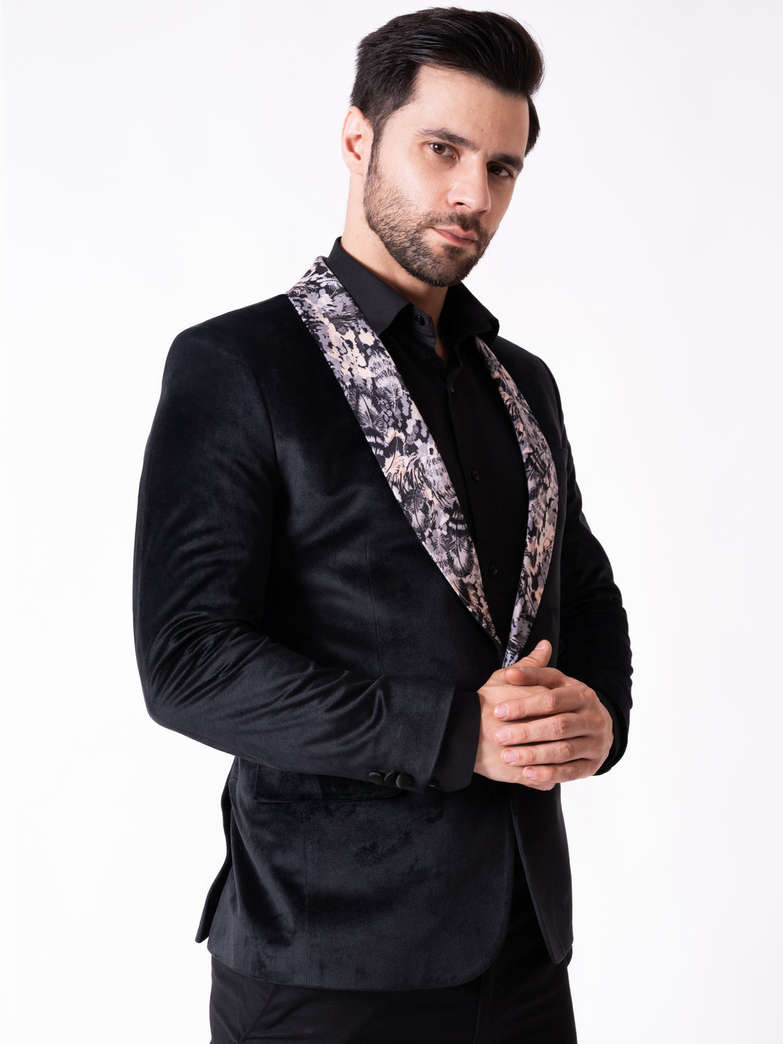 MEN'S TUXEDO BLAZER ( BLACK )